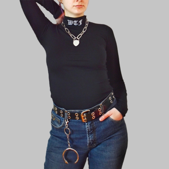 NWT Current Mood WTF Long Sleeve Top - Picture 2 of 4